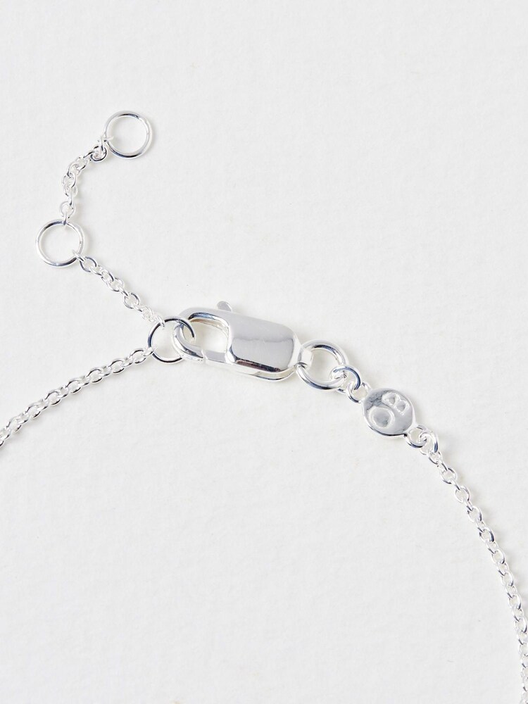 Oliver Bonas Sterling Silver Plated Arda Opalite Heart Charm Bracelet - Image 4 of 4