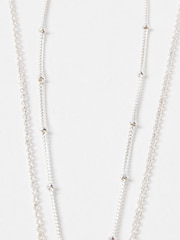 Oliver Bonas Light Blue Sarai Gold Plated Layered Pendant Necklace - Image 4 of 5