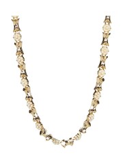 Oliver Bonas Gold Tone Cecilia Faux Pearl Chunky Short Necklace - Image 1 of 5