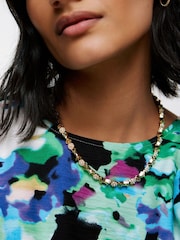 Oliver Bonas Gold Tone Cecilia Faux Pearl Chunky Short Necklace - Image 5 of 5