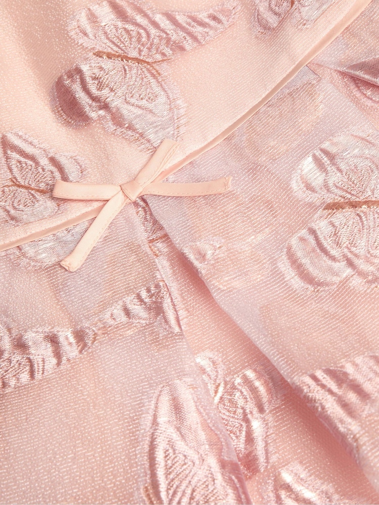Monsoon Pink Louisa Butterfly Jacquard Dress - Image 3 of 3