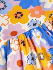 Monsoon Blue 100% Cotton Retro Floral Dress - Image 4 of 4