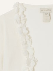 Natur - Monsoon 3D Floral 100% Cotton Trim Cardigan - Bild 3 von 3