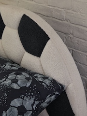 Black and White Soft Cosy Boucle Kids Football Upholstered Trundle Bed Frame - Image 3 of 7