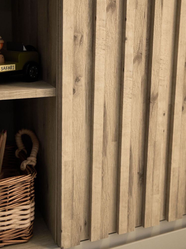 Light Oak Effect Kids Oslo Bronx Triple Wardrobe - Image 2 of 10