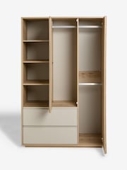 Light Oak Effect Kids Oslo Bronx Triple Wardrobe - Image 6 of 10