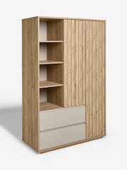Light Oak Effect Kids Oslo Bronx Triple Wardrobe - Image 7 of 10