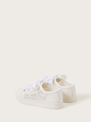 Monsoon White Lace Bridal Trainers - Image 2 of 3