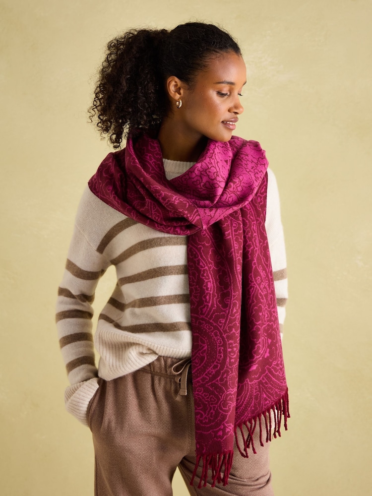 Joules Elissa doppelseitiger Jacquard-Schal - Bild 1 von 5