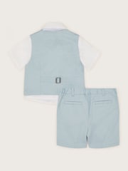 Monsoon Blue Smart 100% Cotton Shorts Set 4 Piece - Image 2 of 3