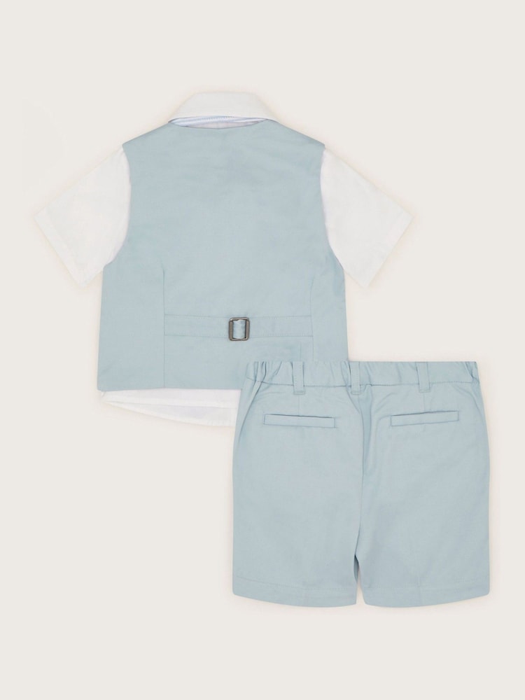 Monsoon Blue Smart 100% Cotton Shorts Set 4 Piece - Image 2 of 3