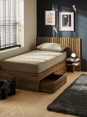 Oak Effect Kids Oslo Bronx Storage Frame with Bed Drawers - Image 3 of 8