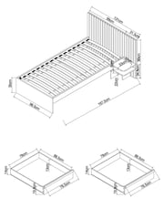 Oak Effect Kids Oslo Bronx Storage Frame with Bed Drawers - Image 4 of 8
