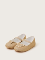 Monsoon Gold Baby Butterfly Walker Shoes - Image 2 of 3