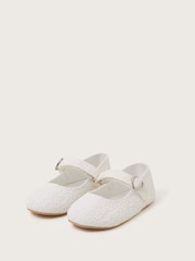 Monsoon Natural Baby Lace Walker Shoes and Bando - Image 1 of 3
