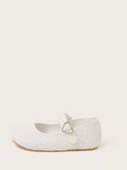 Monsoon Natural Baby Lace Walker Shoes and Bando - Image 2 of 3