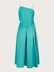 Monsoon Blue Satin Cut-Out Prom Dress - Image 2 of 3