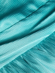 Monsoon Blue Satin Cut-Out Prom Dress - Image 3 of 3