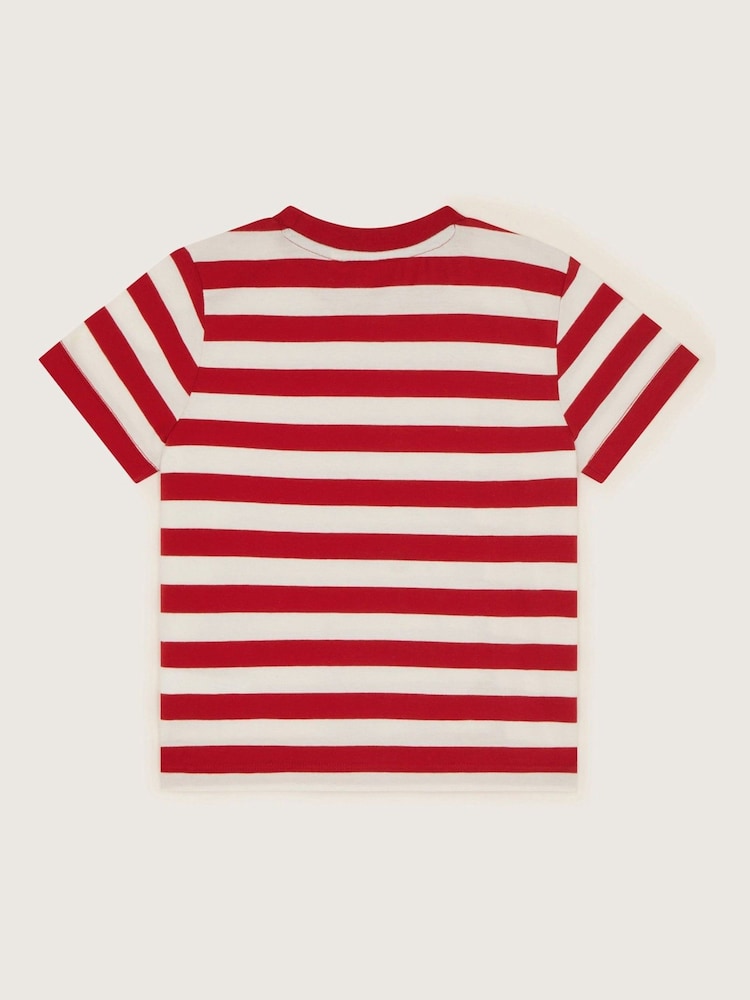 Monsoon Red Pineapple Stripe T-Shirt - Image 2 of 3