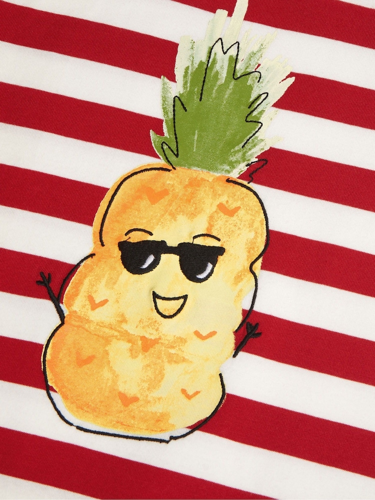 Monsoon Red Pineapple Stripe T-Shirt - Image 3 of 3