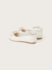 Monsoon White Tilla Heart Ballet Flats - Image 3 of 3