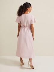 Phase Eight Pink Petite Petite Julissa Frill Wrap Dress - Image 2 of 6