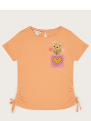 Orange - Monsoon Crochet Pocket 100% Cotton Top - Bild 1 von 3