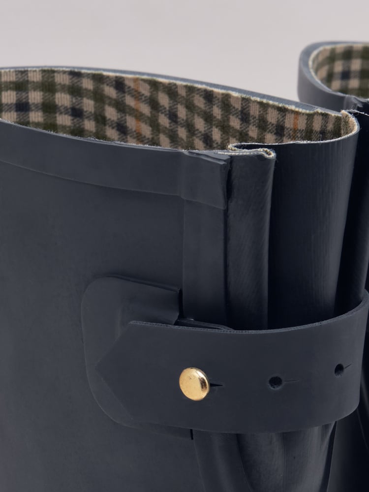 Joules Wistow Navy Blue Adjustable Mid Calf Wellies - Image 6 of 6