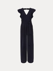 Phase Eight Blue Petite Kallie Frill Jumpsuit - Image 6 of 6