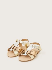 Monsoon Gold Baby Butterfly Sandals - Image 1 of 3