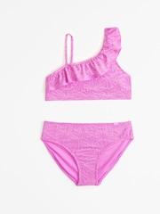 Abercrombie & Fitch Floral Print Frill Sleeve Bikini - Image 1 of 3