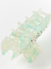 Oliver Bonas Green Carmel Jewel Hair Claw Clip - Image 4 of 5