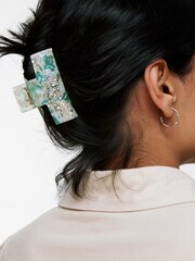 Oliver Bonas Green Carmel Jewel Hair Claw Clip - Image 5 of 5
