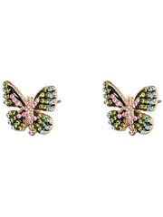 Oliver Bonas Green Emery Butterfly Stud Earrings - Image 1 of 5