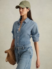 Camisa vaquera holgada Poppie de Reiss - Imagen 1 de 5