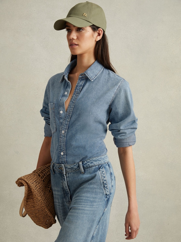 Camisa vaquera holgada Poppie de Reiss - Imagen 1 de 5
