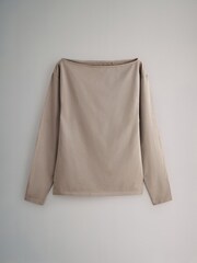 The Set Black/Nude/White 3 Pack Bardot Long Sleeve Tops - Image 10 of 11