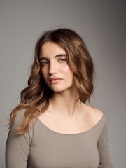 The Set Black/Nude/White 3 Pack Bardot Long Sleeve Tops - Image 7 of 11