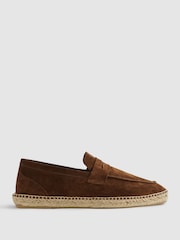 Reiss Tobacco Cannes Suede Espadrilles - Image 1 of 5