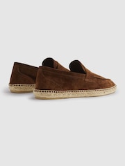 Reiss Tobacco Cannes Suede Espadrilles - Image 4 of 5
