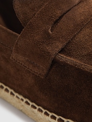 Reiss Tobacco Cannes Suede Espadrilles - Image 5 of 5