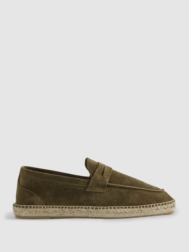 Reiss Olive Cannes Suede Espadrilles - Image 1 of 5