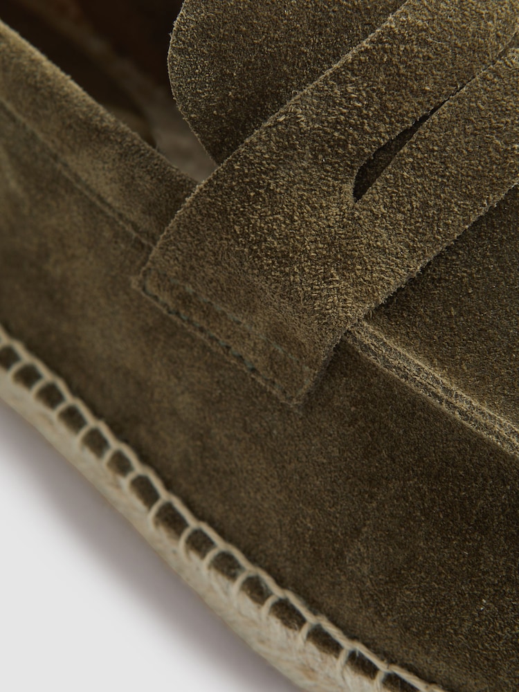 Reiss Olive Cannes Suede Espadrilles - Image 5 of 5
