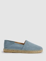 Reiss Light Blue Esper Suede Espadrilles - Image 1 of 5
