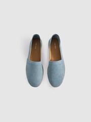 Reiss Light Blue Esper Suede Espadrilles - Image 3 of 5