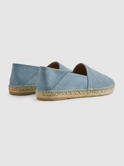 Reiss Light Blue Esper Suede Espadrilles - Image 4 of 5