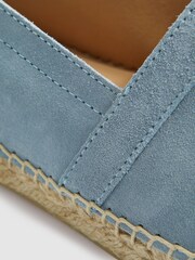 Reiss Light Blue Esper Suede Espadrilles - Image 5 of 5