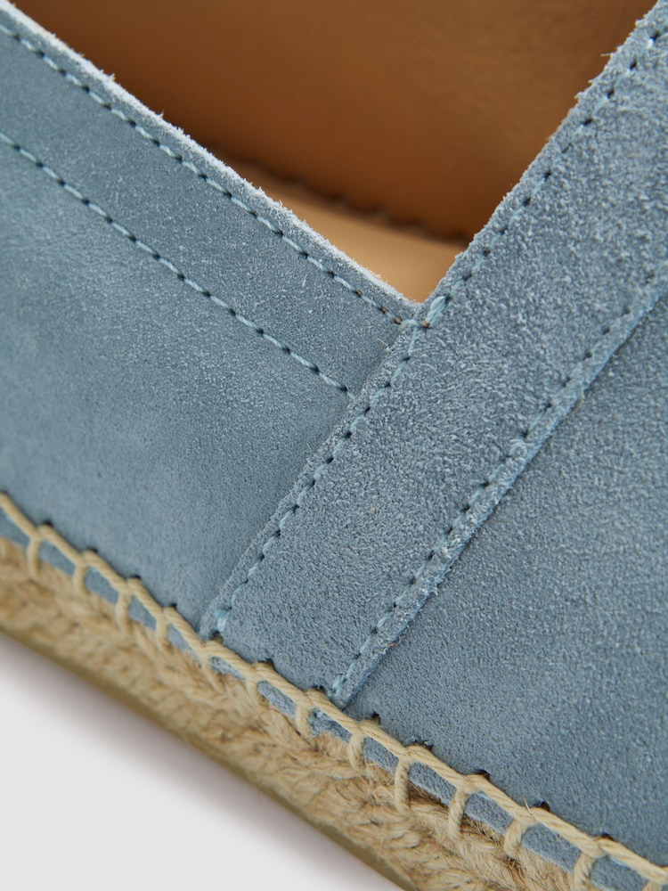 Reiss Light Blue Esper Suede Espadrilles - Image 5 of 5