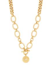 Mood Gold Polished Chunky Chain Medallion Necklace - Image 1 of 1