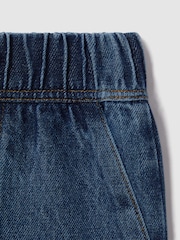 Reiss Blue Marloe 4-9 yrs Drawstring Waist Straight Leg Jeans - Image 4 of 4